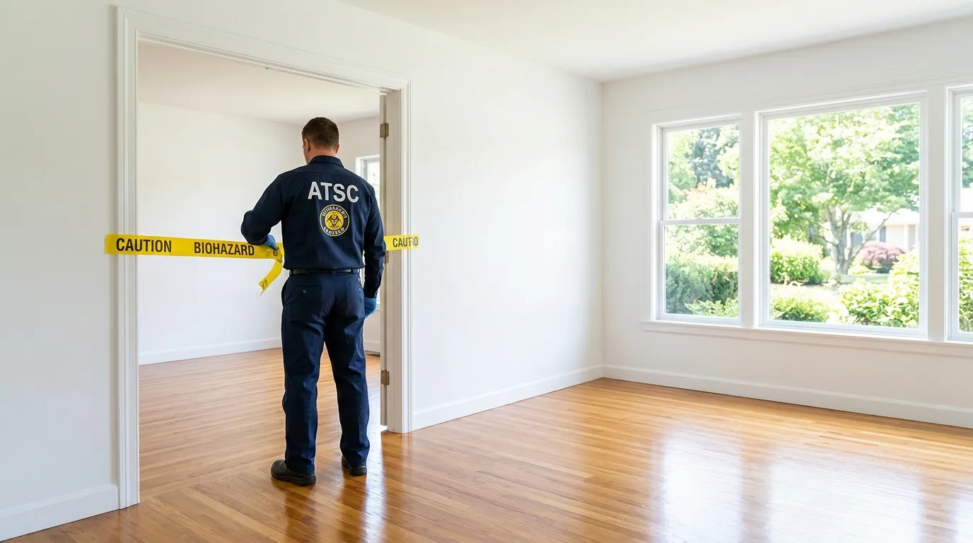 Certified biohazard cleanup crew performing Decomposition Cleanup in Richton Park